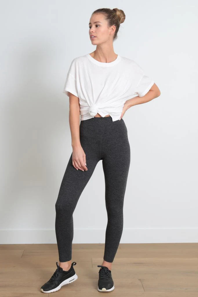 The Jaelynn High-Waist Athletic Legging - Charcoal / Black