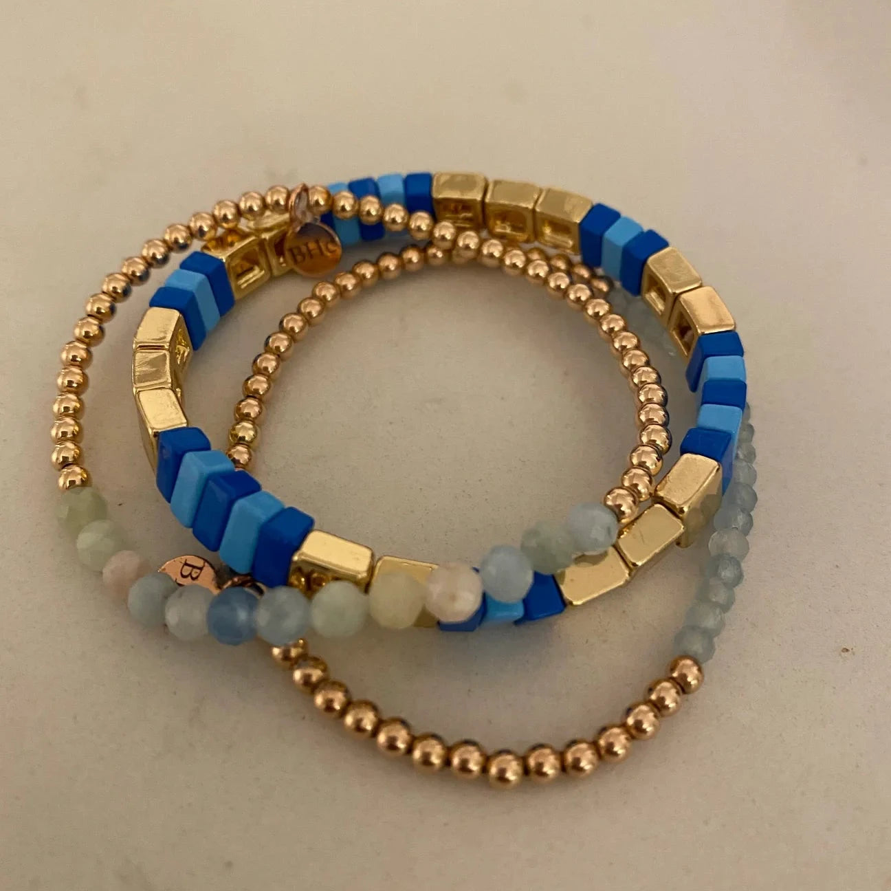 Shades of Blue Puzzle Bracelet