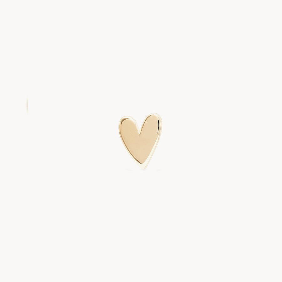 Everyday Little Lovely Heart Earring - Yellow Gold