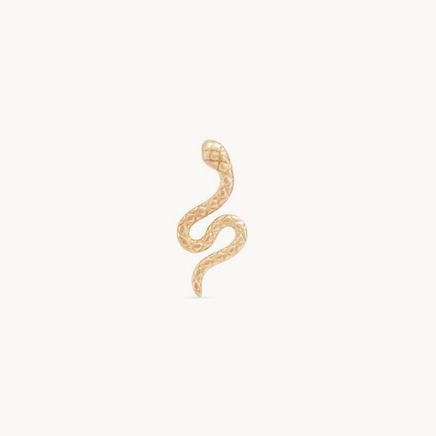 Revival Snake Dainty Snake Earrings - Yellow Gold