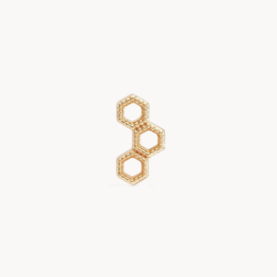 Honeycomb Earring - Yellow Gold