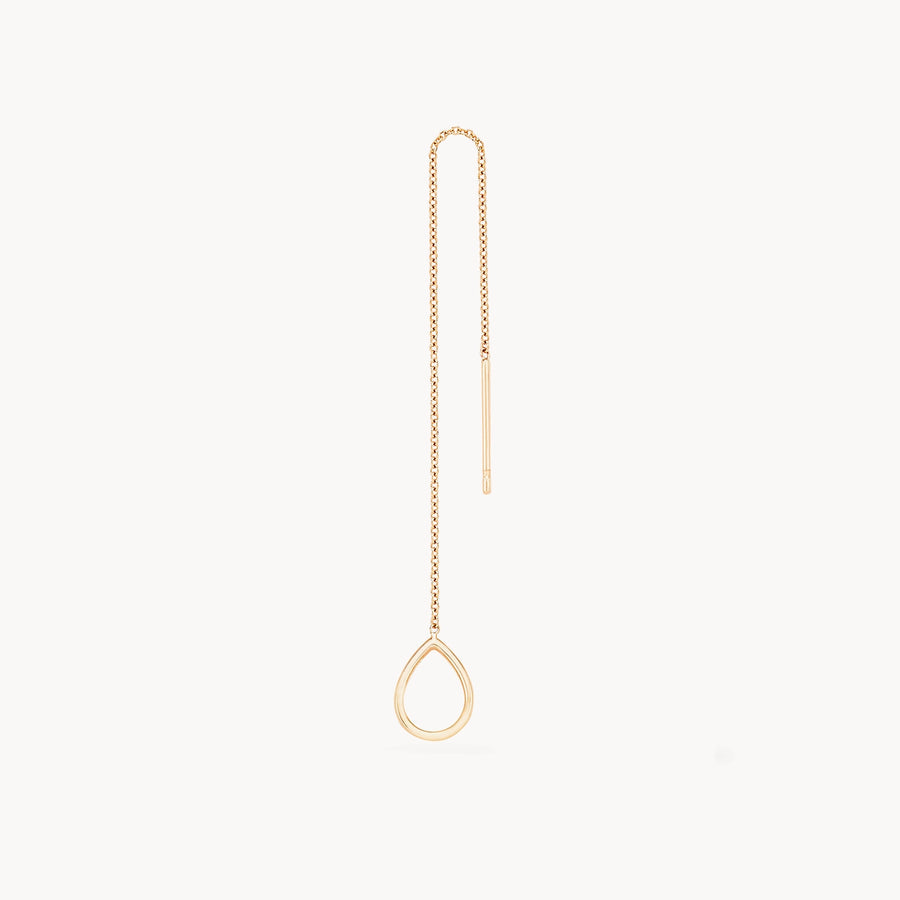 Honey Dipper Dainty Threader Earring - Yellow Gold