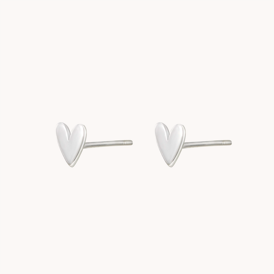 Lovely Heart Earring - Silver