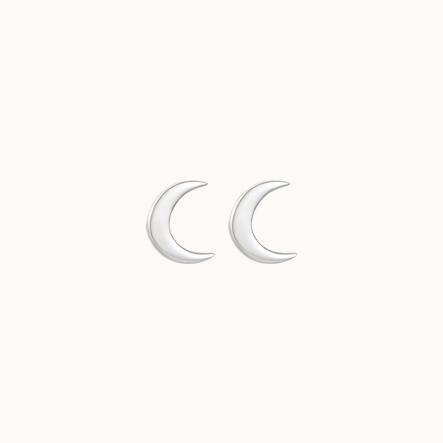 Crescent Moon Earring - Silver