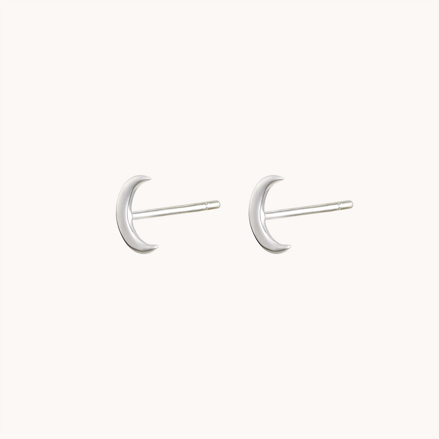 Crescent Moon Earring - Silver