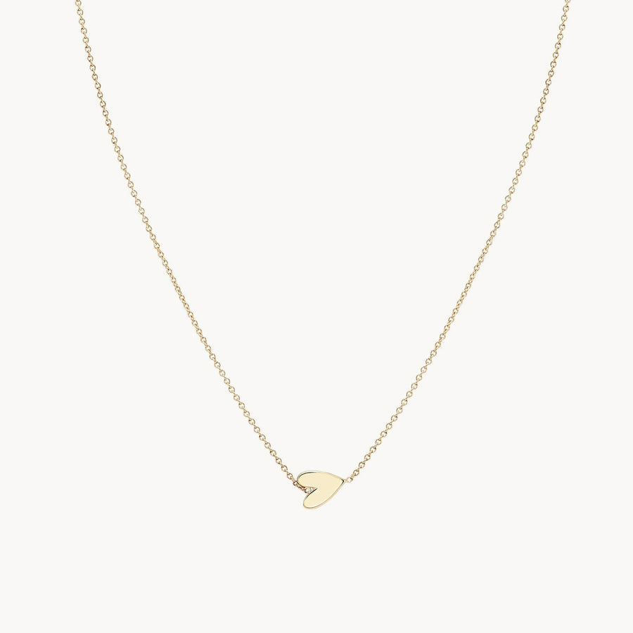 Little Lovely Heart Necklace - Yellow Gold