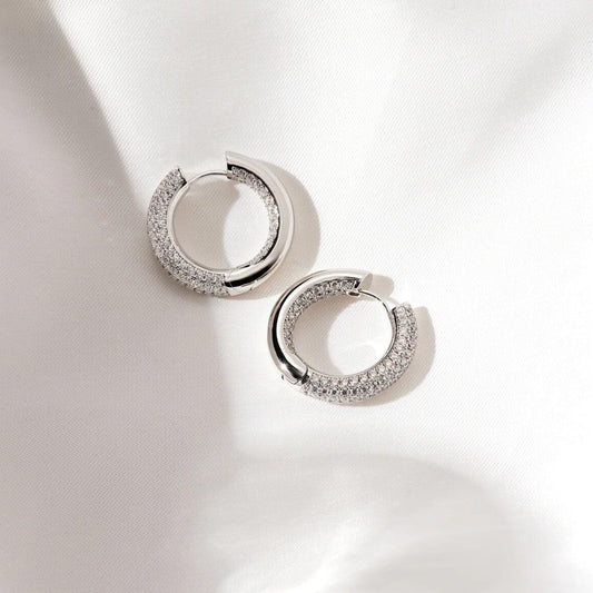 Reversible Amalfi Hoops - Silver