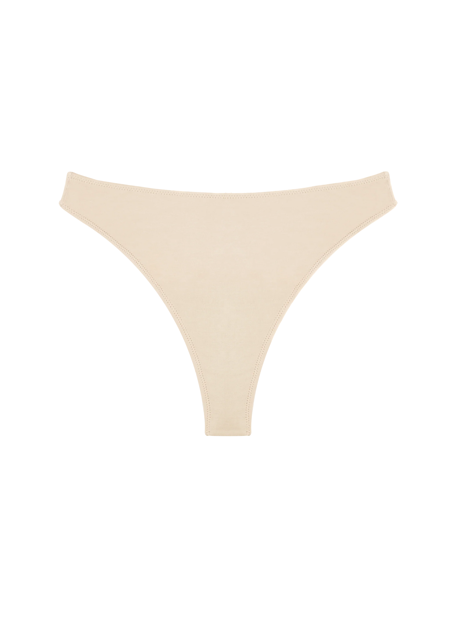 High Rise Thong - Beige