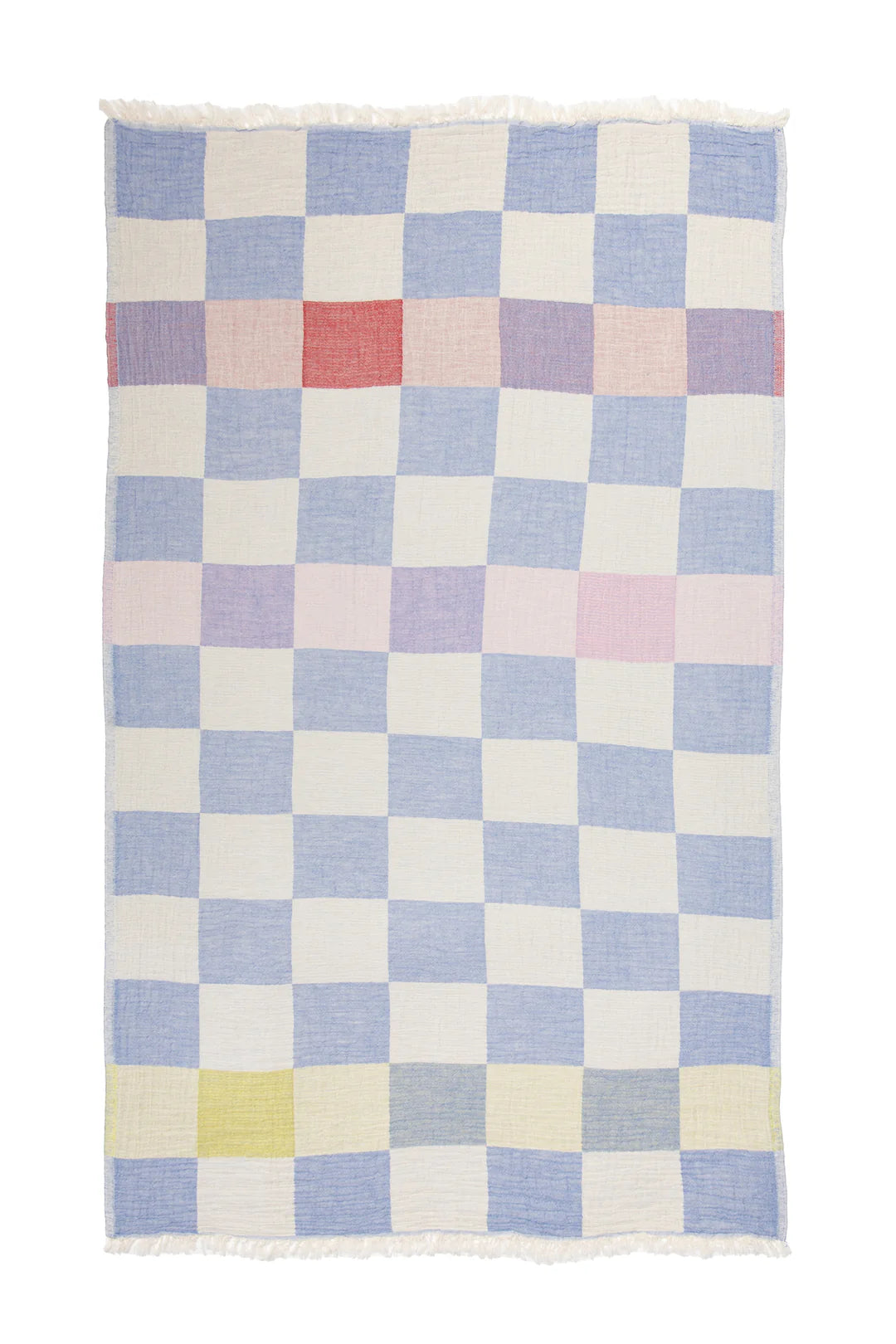 The Beckon Checkered Towel- Blue