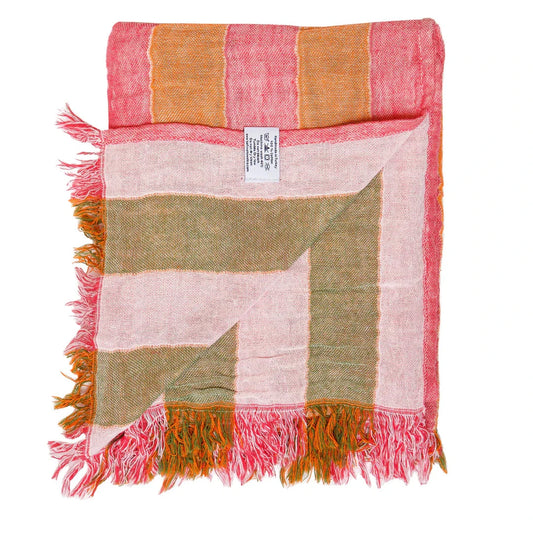 The Banks Stripe Towel - Pink