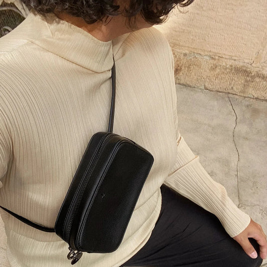 Micro Belt Bag - Black Pebble