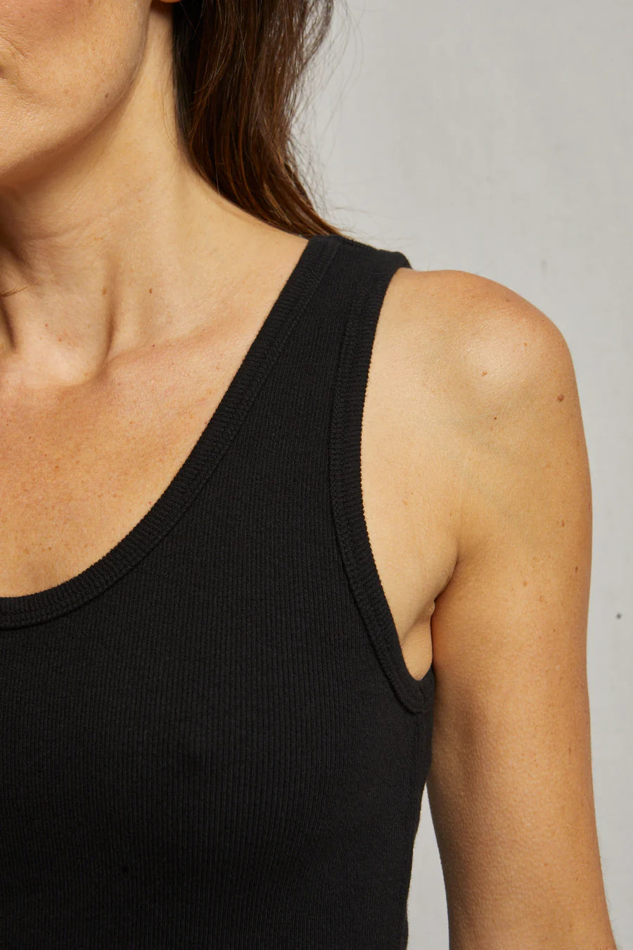 Blondie Rib Tank - True Black