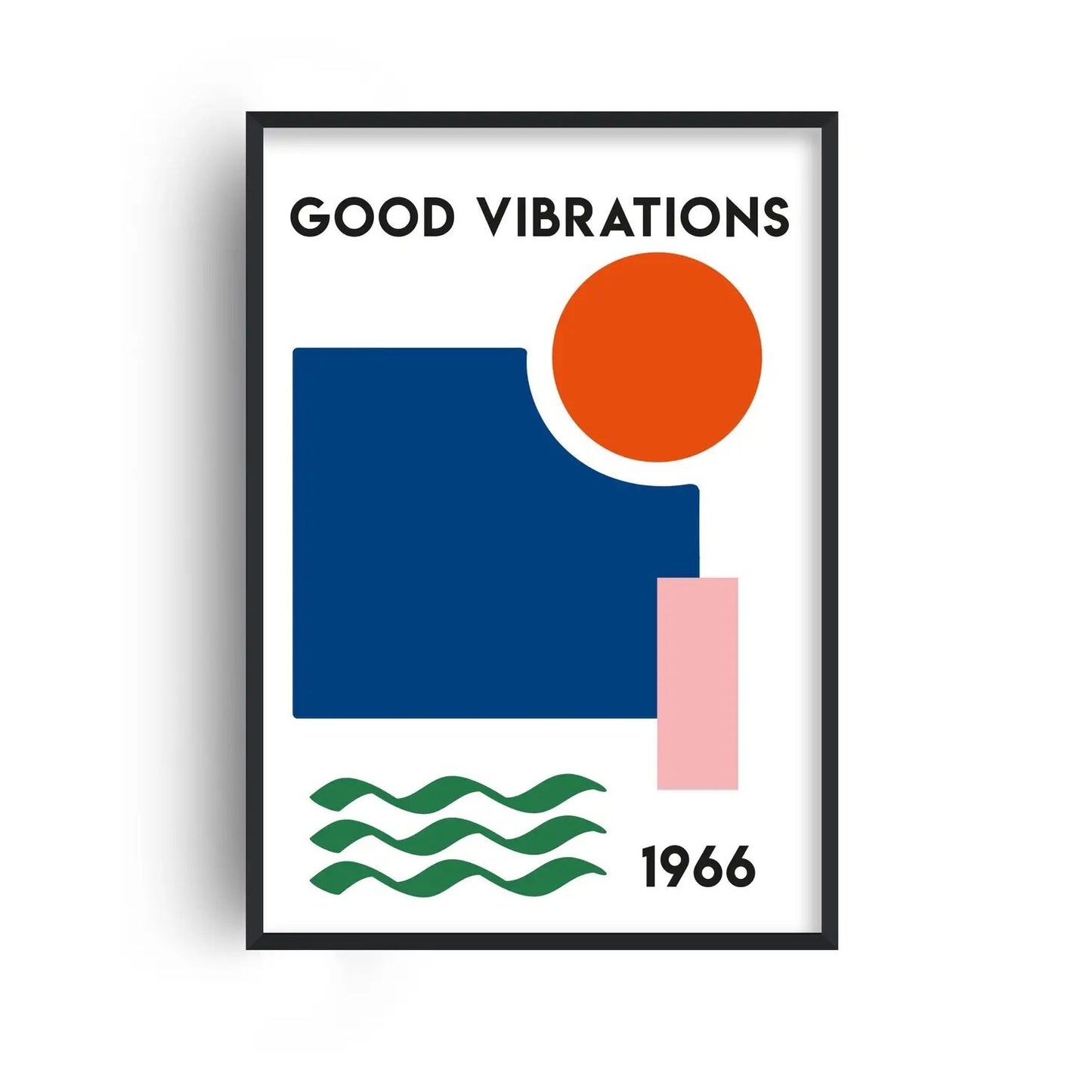 Good Vibrations Retro Abstract Art Print