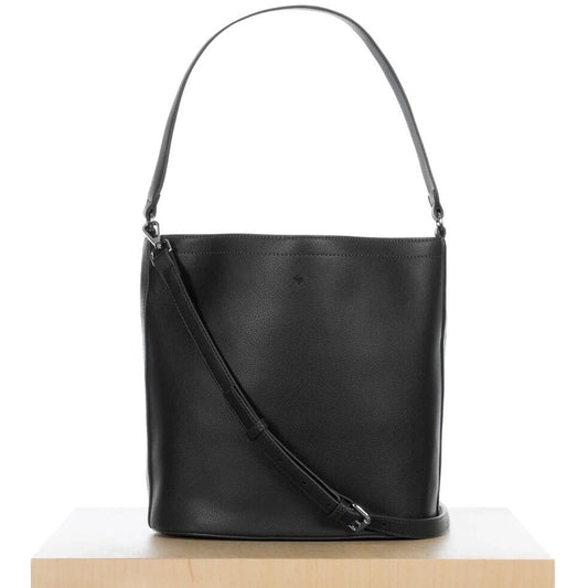 Mia Bucket Bag - Black Pebble