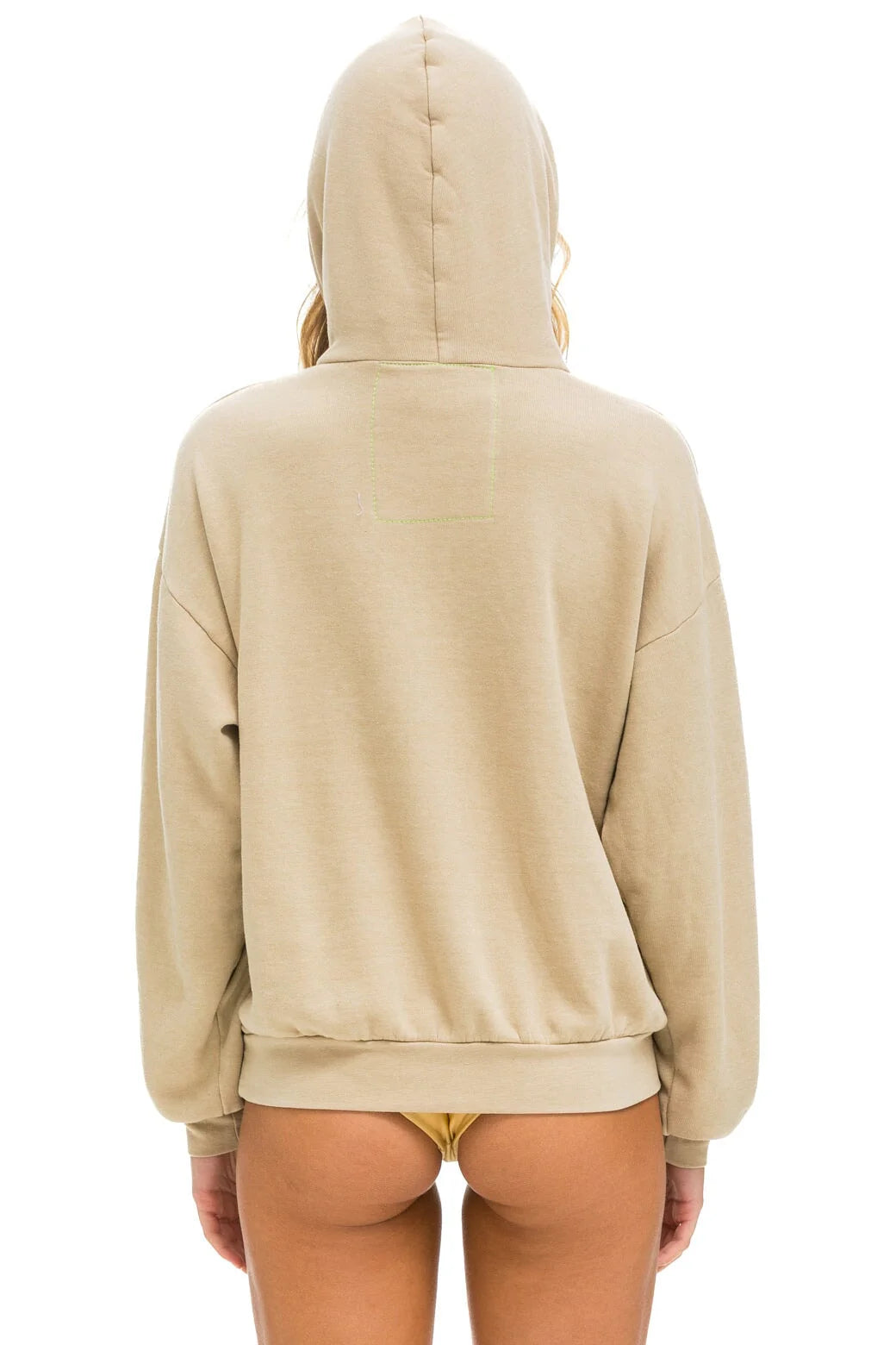 Logo Stitch Relaxed Hoodie - Sand