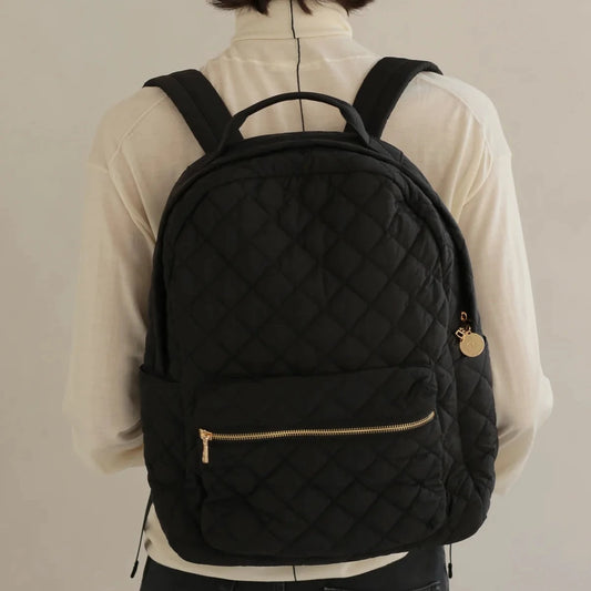 Quilted Backpack - Black