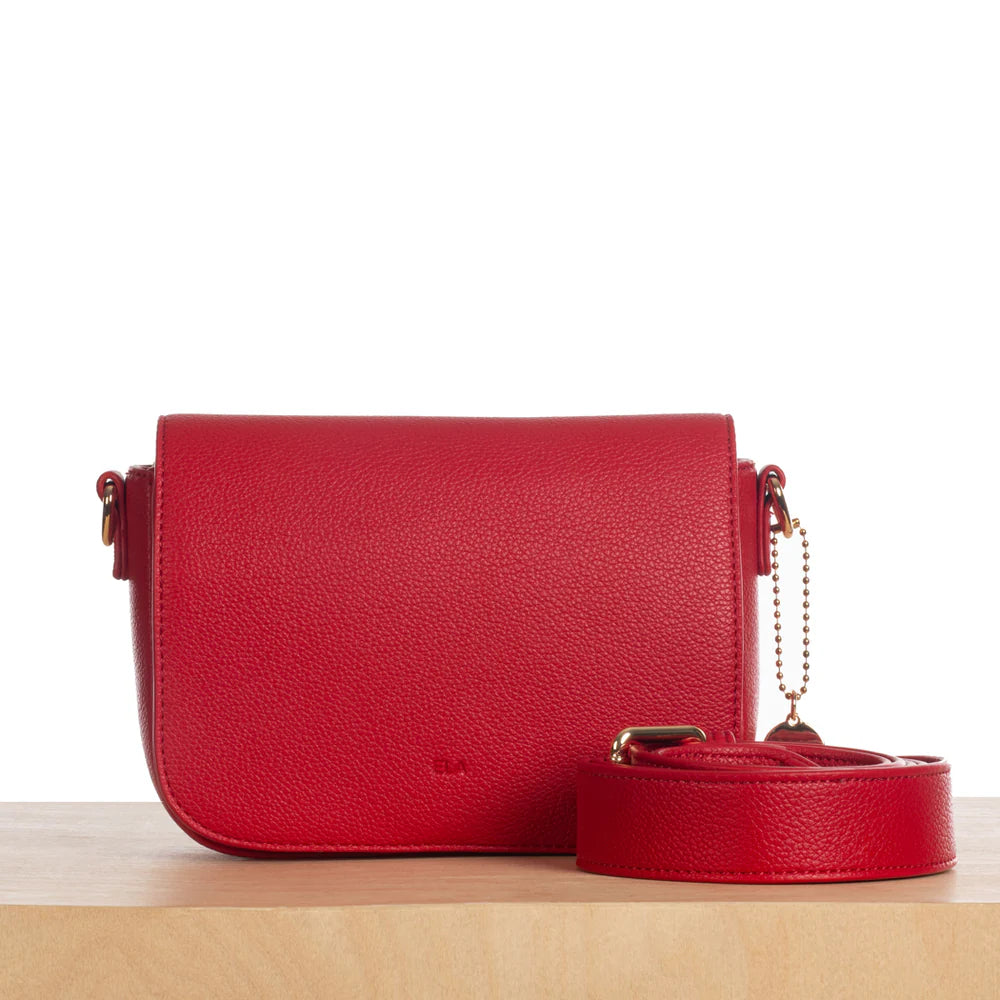 Compact Satchel - Red Pebble