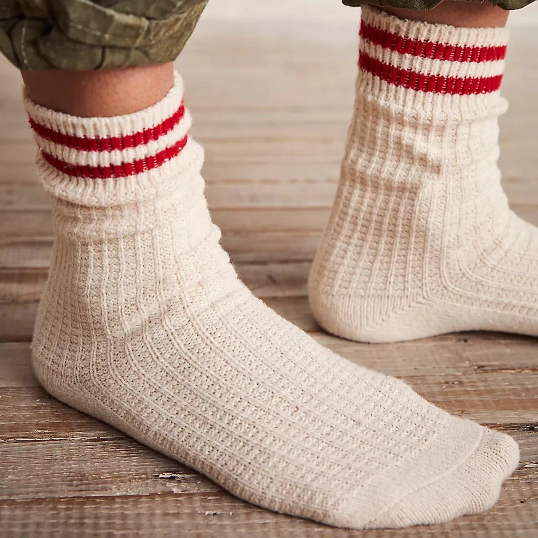 Jackson Stripe Socks - Classic Red