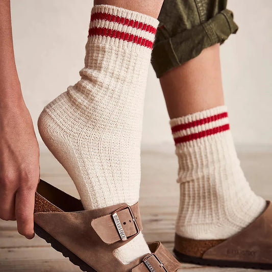 Jackson Stripe Socks - Classic Red