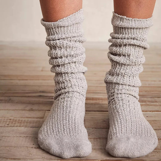 Staple Slouch Socks - Marled Grey