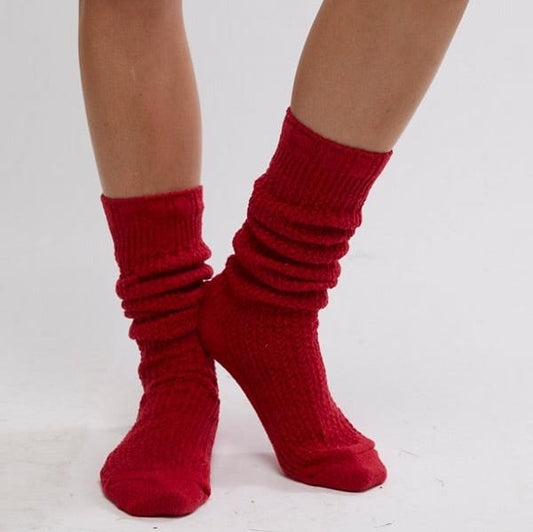 Staple Slouch Sock - Poppy